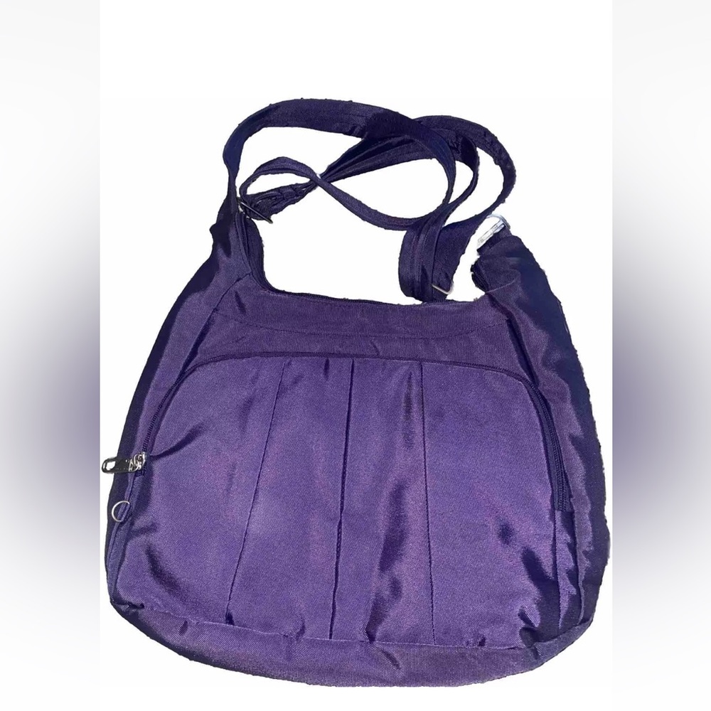 Travelon Bag Crossbody Shoulder Pockets Purple